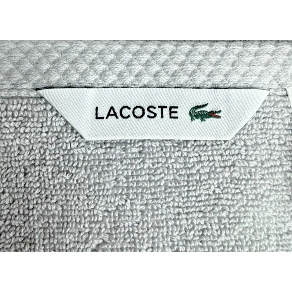Lacoste Supima Cotton Hand Towels, Heritage Micro‎ Chip, Luxury 2 Pack, 16
